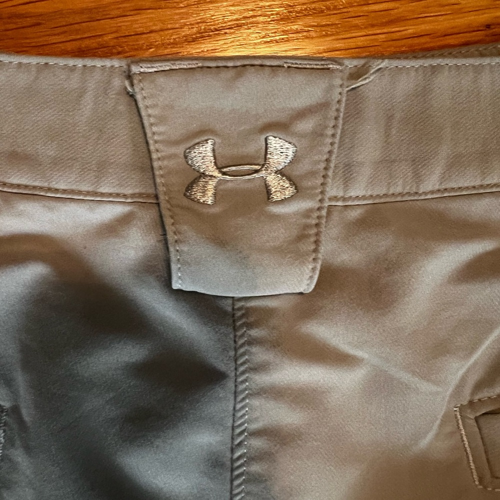Under Armour Mens UA Leaderboard Golf Shorts Mid Rise Flat Front Tan Size 36 - Picture 7 of 13